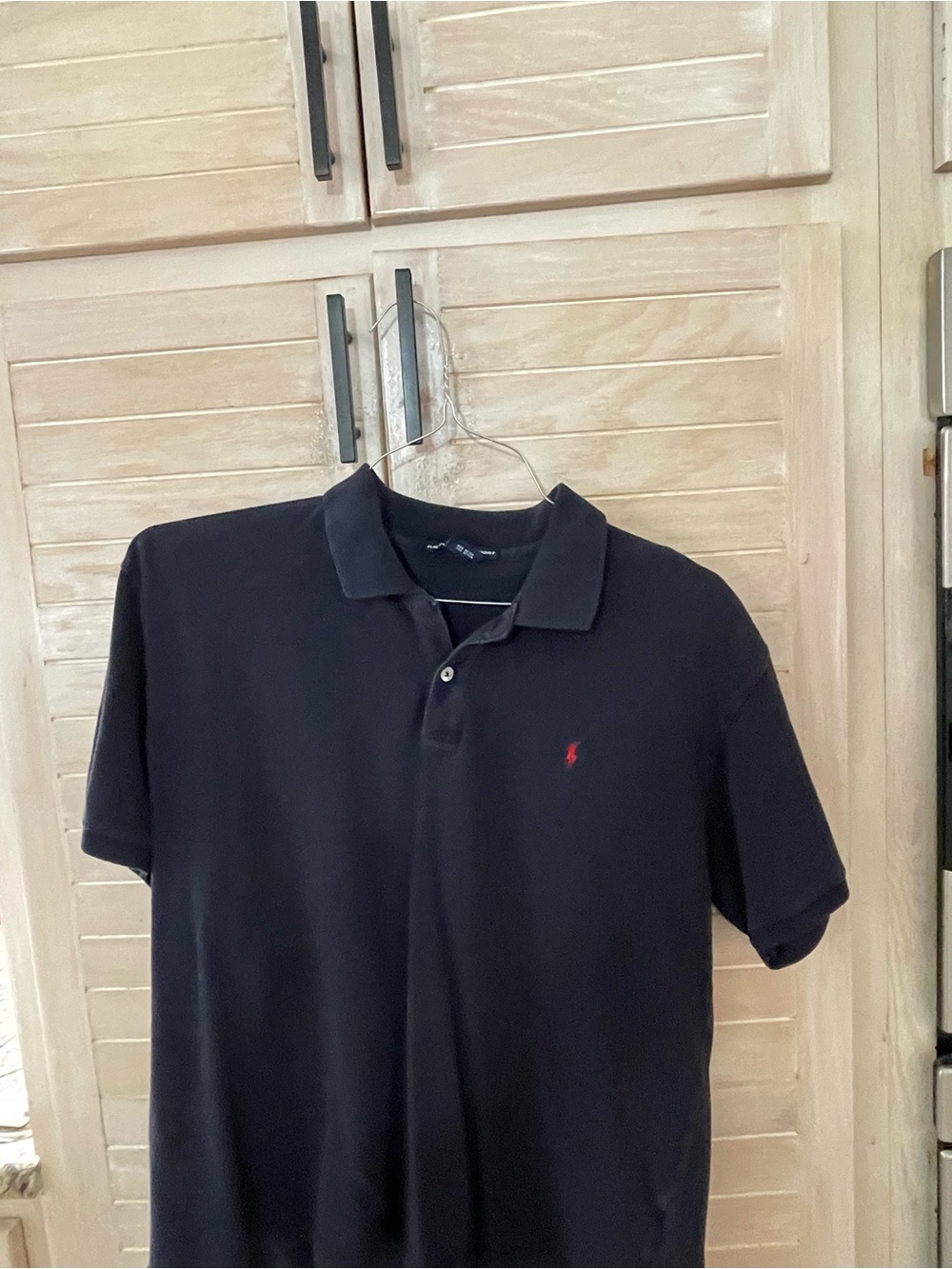 Polo by Ralph Lauren Navy blue cotton Polo with Red Logo XL